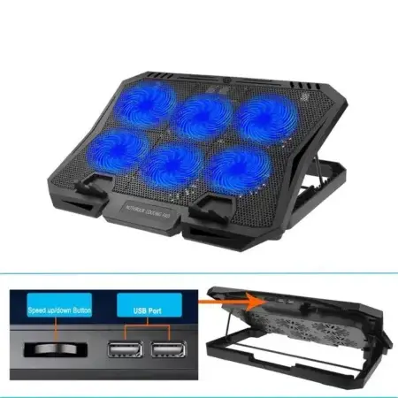 Ventilateur PC Gamer X6B - Gaming Cooler Pad