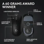 Logitech G Wireless Gaming Pro X Superlight 2 Black - Prix Maroc