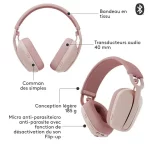 Logitech Zone Vibe 100 Rose - GamePlus
