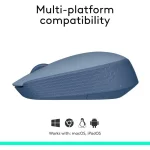 Logitech M171 Wireless Mouse Blue Gray