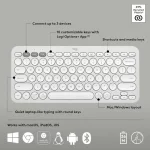 Logitech Pebble Keys 2 K380s Blanc - GamePlus