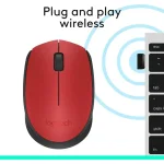 Logitech M171 Wireless Mouse Red