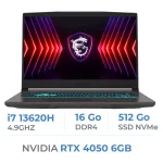 MSI Thin 15 B13VE-2660XMA – Core i7 13th/RTX 4050/16Go/512Go 15.6" FHD+ Cartable Pc Portable + Souris MSI