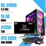 Setup Complet PC Gamer Ryzen 5 3400G / 16GB / 512GB SSD / RTX 5050 8Gb