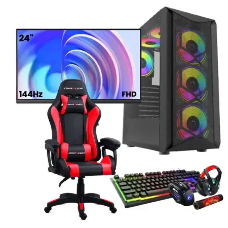 Setup Complet PC Ryzen 5 3400G / 8 GB / 256GB SSD + Chaise Gamer + Xiaomi 24" 144Hz