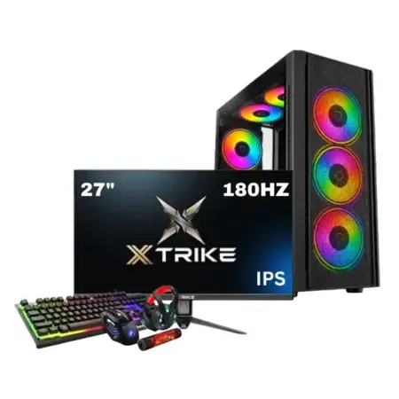 Setup Complet PC Ryzen 5 3400G / 8 GB / 256GB SSD+ XTRIKE M-ProF27180 27″ 180hz 1ms IPS + Pack Combo 4 in 1