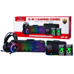 Pack Gaming 5 En 1 Vencor CP-10 - Clavier Souris Casque Tapis & Haut Parleur