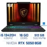 MSI Cyborg 15 B13WEKG-1249FRNN i5-13420H/16GB DDR5/512GB SSD/RTX 5050 8GB/15.6" FHD 144Hz/Win11/Black