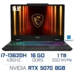 MSI Cyborg 15 B13WGKG-829MA Intel i7-13620H/16GB DDR5/1TB SSD/RTX 5070 8GB/15.6" 144Hz/Win11 /Black