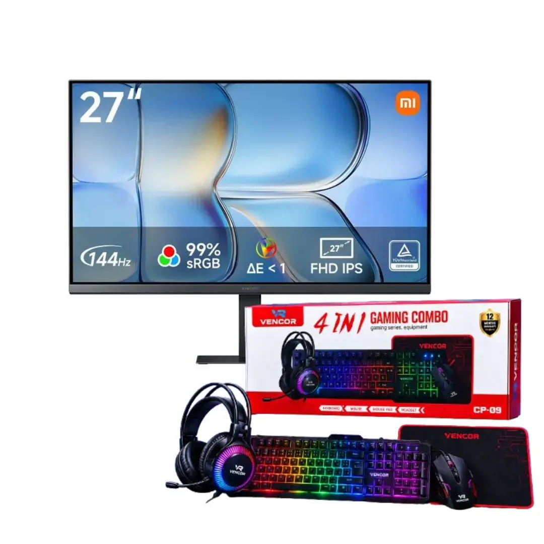 Moniteur Xiaomi A27i 27 Full HD – Dalle IPS 144Hz + Pack Gaming 4 En 1 Vencor CP-09 Moniteur Xiaomi A27i 27 Full HD – Dalle IPS 144Hz + Pack Gaming 4 En 1 Vencor CP-09