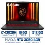 MSI THIN 15 B13UC-2658MA Intel i7-13620H/16GB DDR4/512GB SSD/RTX 3050 4GB/15.6″ 144Hz/Win11